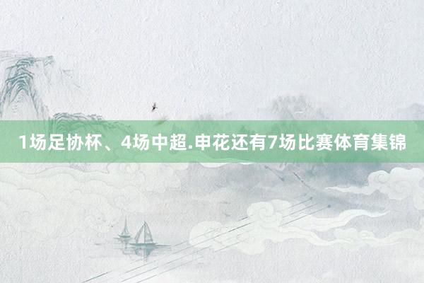 1场足协杯、4场中超.申花还有7场比赛体育集锦