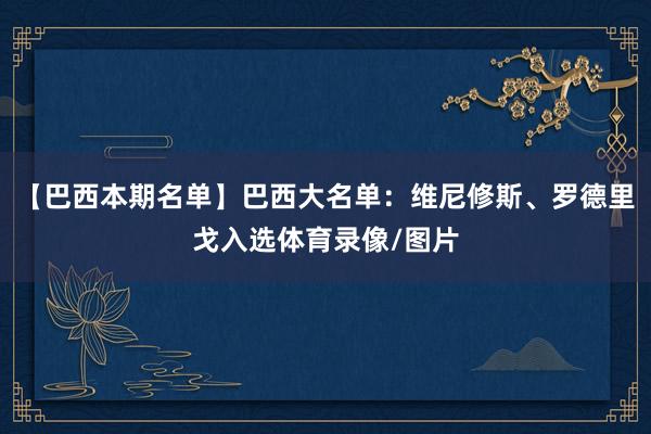 【巴西本期名单】巴西大名单：维尼修斯、罗德里戈入选体育录像/图片