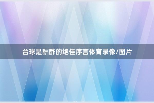 台球是酬酢的绝佳序言体育录像/图片