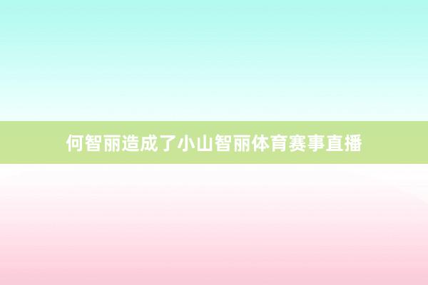 何智丽造成了小山智丽体育赛事直播